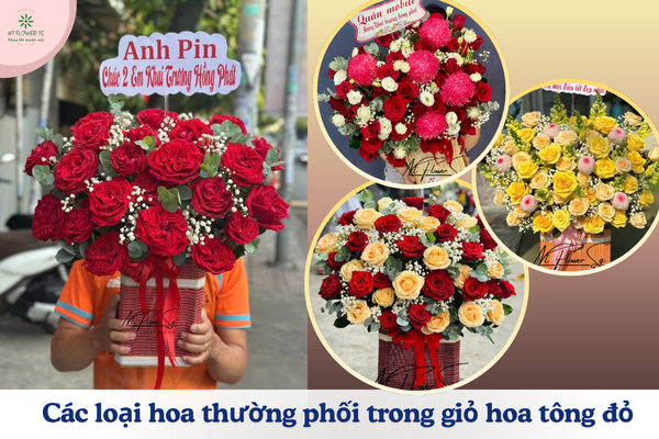 Giỏ Hoa Tông Đỏ – Sang Trọng, Nồng Nàn & Đầy Ý Nghĩa